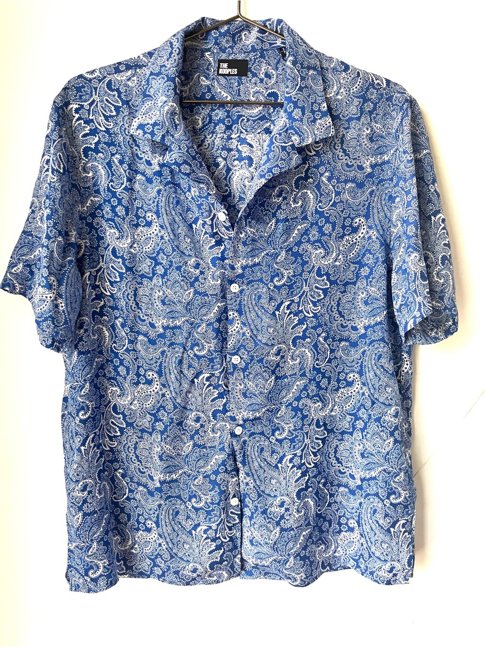 The Kooples Blue  Short-Sleeve Button-Down Shirt